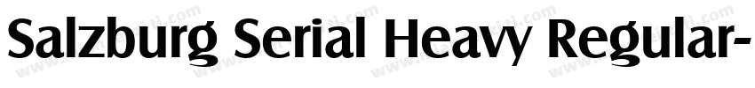 Salzburg Serial Heavy Regular字体转换